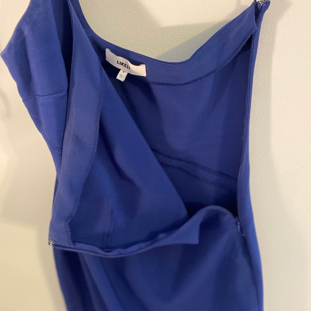 Likely Maisey One Shoulder Mini Dress Blue - Picture 6 of 6